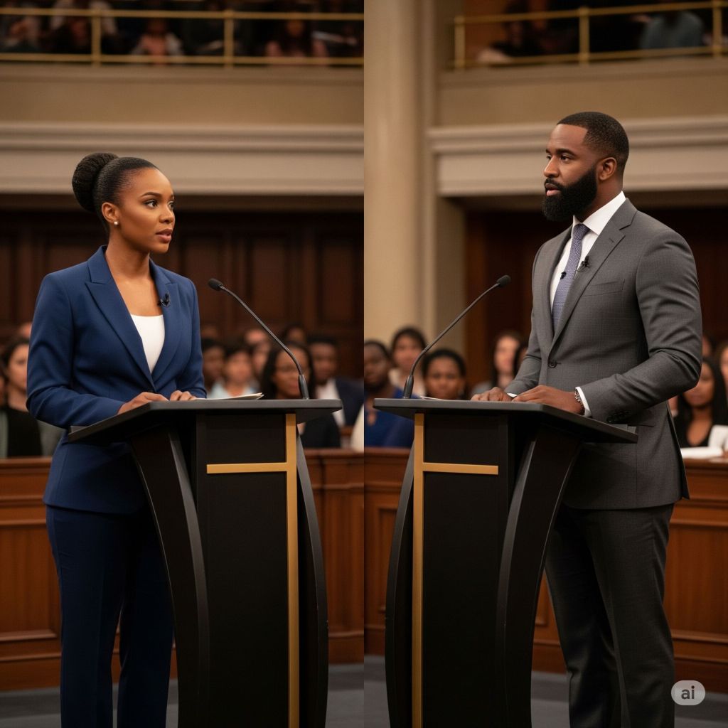 Two African American's Debating